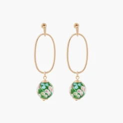 Discount Balaboosté Boucles d'oreilles perles de verre à fleurs