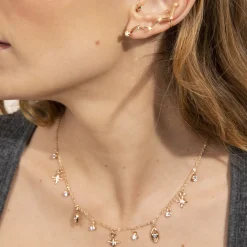 Online Balaboosté Boucles d'oreilles puce et earcuff avec strass