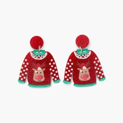 Online Balaboosté Boucles d'oreilles Pull de Noël
