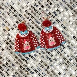 Online Balaboosté Boucles d'oreilles Pull de Noël