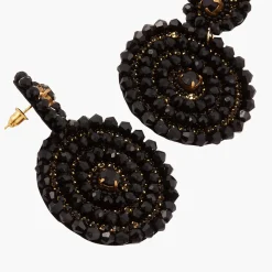 Flash Sale Balaboosté Boucles d'oreilles rondes à strass noir