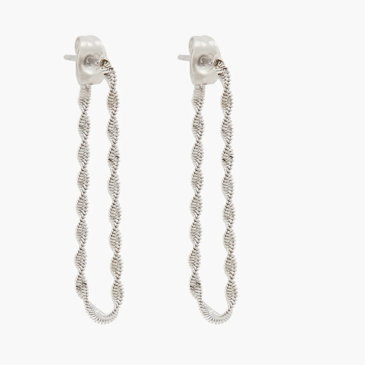 Fashion Balaboosté Boucles d'oreilles torsadées Acier Inoxydable