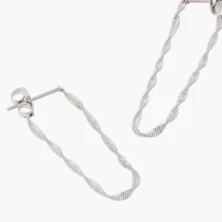 Fashion Balaboosté Boucles d'oreilles torsadées Acier Inoxydable