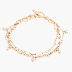 Best Sale Balaboosté Bracelet 3 rangs à strass