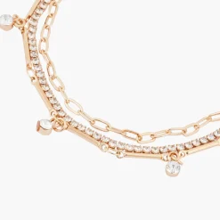 Best Sale Balaboosté Bracelet 3 rangs à strass