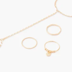Shop Balaboosté Bracelet de main + set de 3 bagues