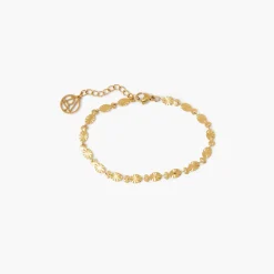 Discount Balaboosté Bracelet disques ciselés - acier inoxydable