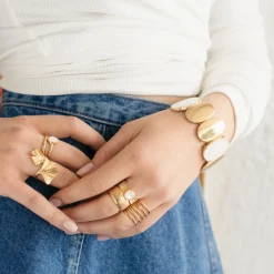 Shop Balaboosté Bracelet élastique disques ovales