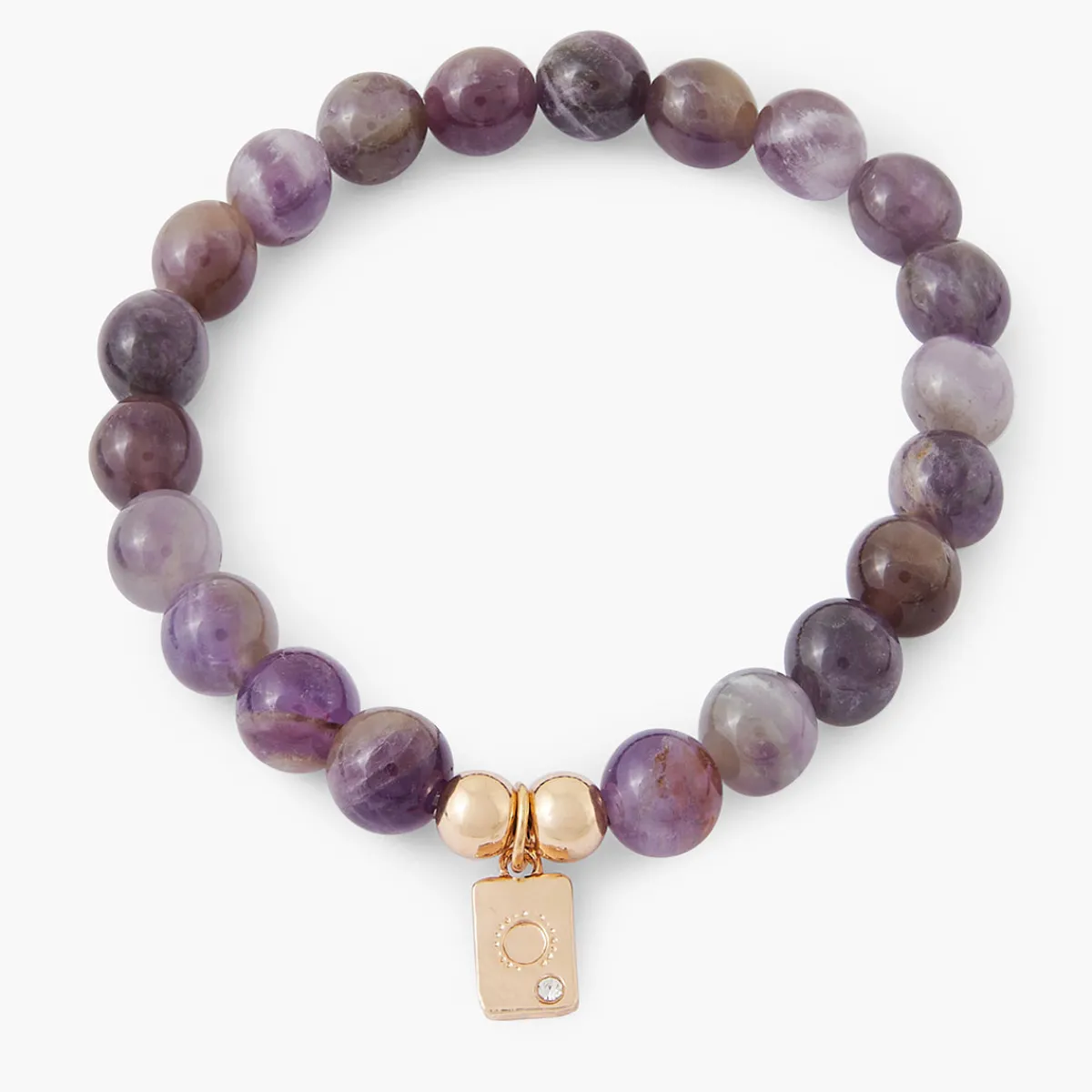 Store Balaboosté Bracelet perles d'Améthystes - violet