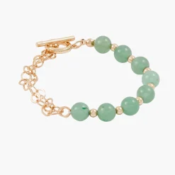 Flash Sale Balaboosté Bracelet pierres vertes et chaine à maillons