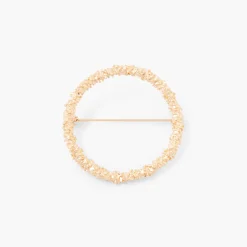 Shop Balaboosté Broche ronde en métal doré