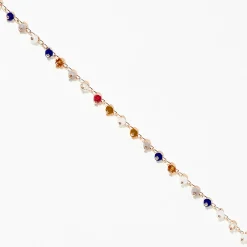 Best Balaboosté Chaine de chevilles perles à facettes multicolore