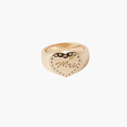 Cheap Balaboosté Chevalière dorée gravée Collab Meryl Suissa