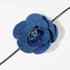 Shop Balaboosté Choker fleur en jeans