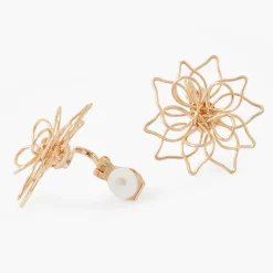 Shop Balaboosté Clips d'oreilles fleurs en métal