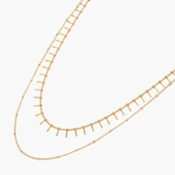 Clearance Balaboosté Collier 2 rangs acier inoxydable
