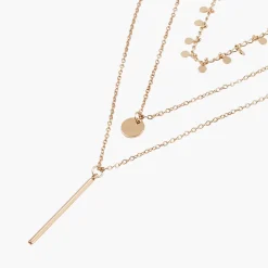 Cheap Balaboosté Collier 3 rangs avec médaille