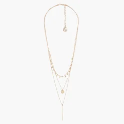 Cheap Balaboosté Collier 3 rangs avec médaille
