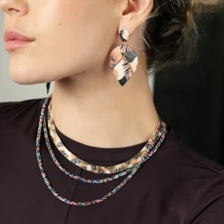 Sale Balaboosté Collier 2 rangs Balagane à imprimé floral