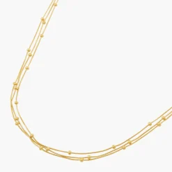 Outlet Balaboosté Collier 3 rangs chaine avec boules en acier