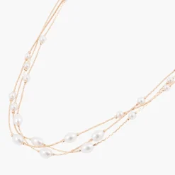 Best Balaboosté Collier 3 rangs chaines et perles