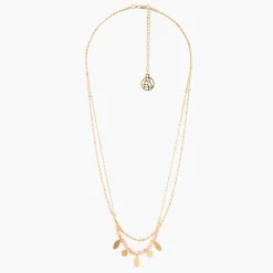 Cheap Balaboosté Collier 2 rangs perles facettées Acier Inoxydable