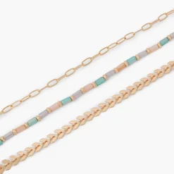 Cheap Balaboosté Collier 3 rangs épis et perles