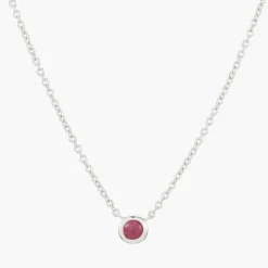 Online Balaboosté Collier Argent Garanti et Rubis