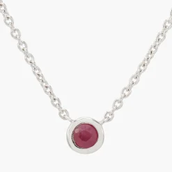 Online Balaboosté Collier Argent Garanti et Rubis