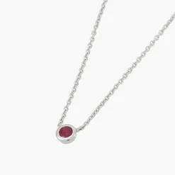 Online Balaboosté Collier Argent Garanti et Rubis