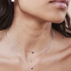 Store Balaboosté Collier Argent Garanti et Saphir