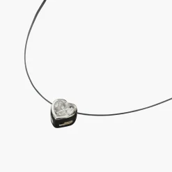 Store Balaboosté Collier coeur Oxyde de Zirconium Argent Garanti