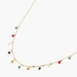 Cheap Balaboosté Collier en acier avec pierres facettées