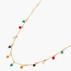 Cheap Balaboosté Collier en acier avec pierres facettées