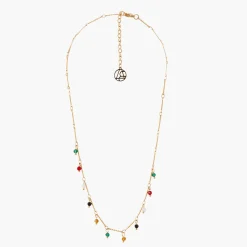 Cheap Balaboosté Collier en acier avec pierres facettées