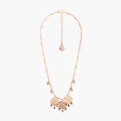 Online Balaboosté Collier ethnique à médaillons avec pierres d'imitation