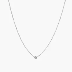 Hot Balaboosté Collier fin Diamant serti et Argent Garanti