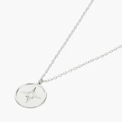 Store Balaboosté Collier médaille étoile Argent Garanti