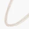 Best Balaboosté Collier multi rangs chaines et strass argenté