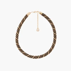 Sale Balaboosté Collier tube perles de rocailles et strass