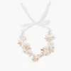 Best Balaboosté Couronne de fleurs en ruban - blanc et doré