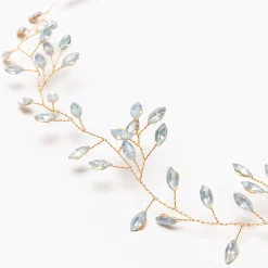 Store Balaboosté Couronne feuilles strass Cérémonie