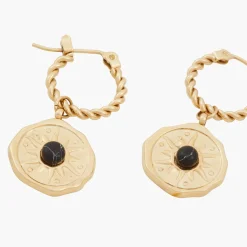 Cheap Balaboosté Créoles à médaille Acier Inoxydable et pierre