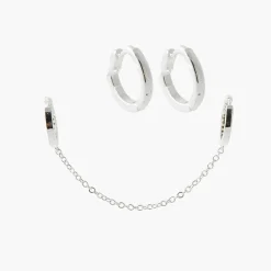 Flash Sale Balaboosté Créoles avec chaine Silver Touch
