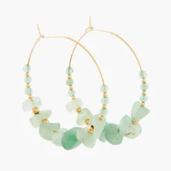 Shop Balaboosté Créoles aventurine acier inoxydable