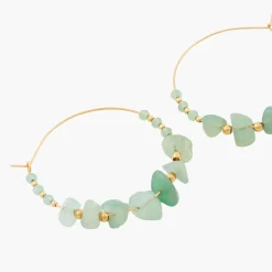 Shop Balaboosté Créoles aventurine acier inoxydable
