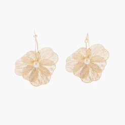 Fashion Balaboosté Créoles fleur en filigrane dorées