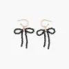 Shop Balaboosté Créoles nœud en perles à facettes noires
