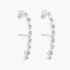 Hot Balaboosté Demi-créoles zirconium Argent Garanti