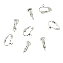 Online Balaboosté Fermoirs à boucles d'oreilles x8 argentés